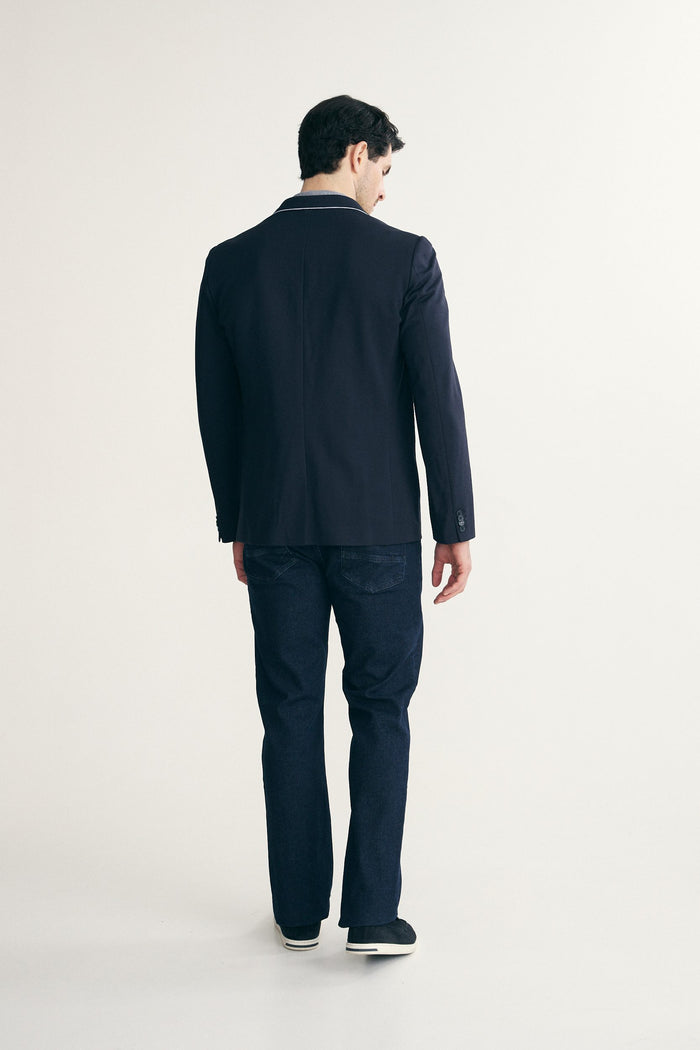Fitted knit blazer