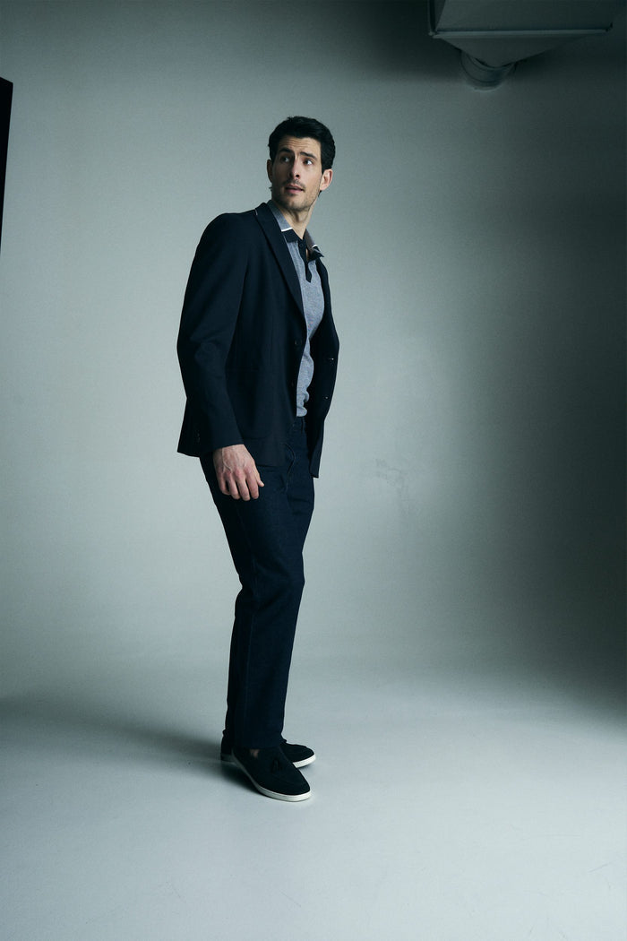 Fitted knit blazer