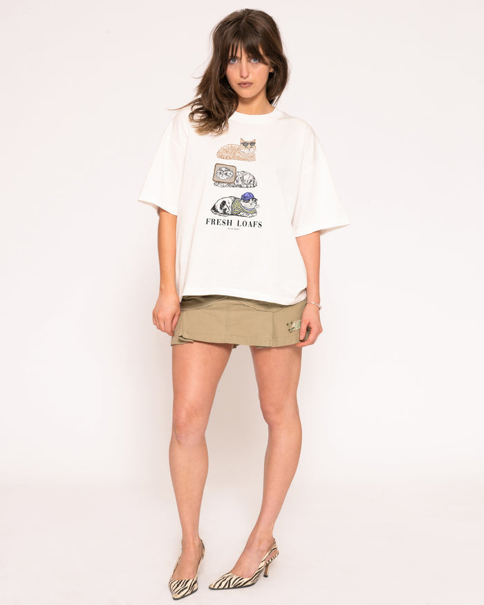 Fresh Loaf Group White Boxy Crop Tee