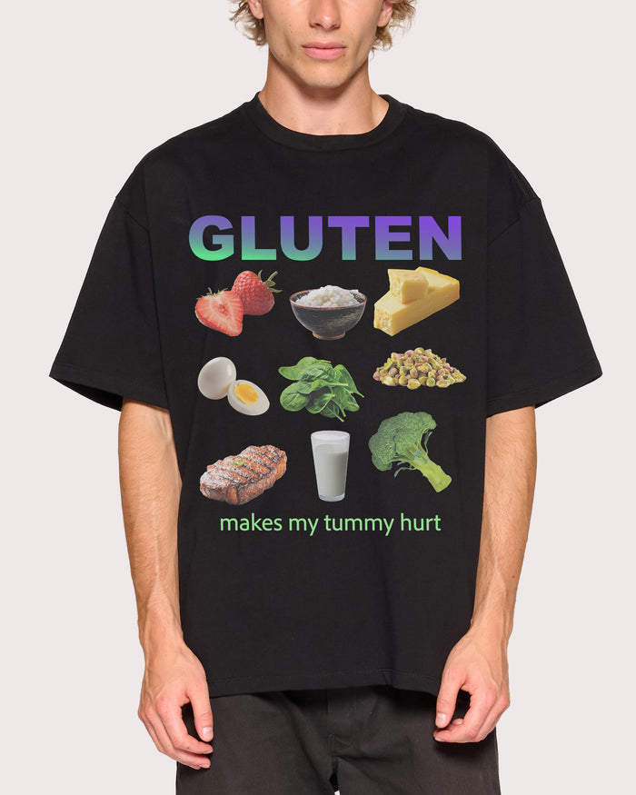 Gluten Starter Pack Black Oversized Tee