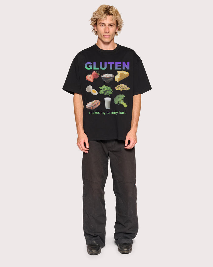 Gluten Starter Pack Black Oversized Tee