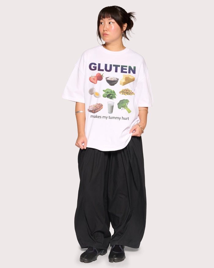 Gluten Starter Pack White Oversized Tee