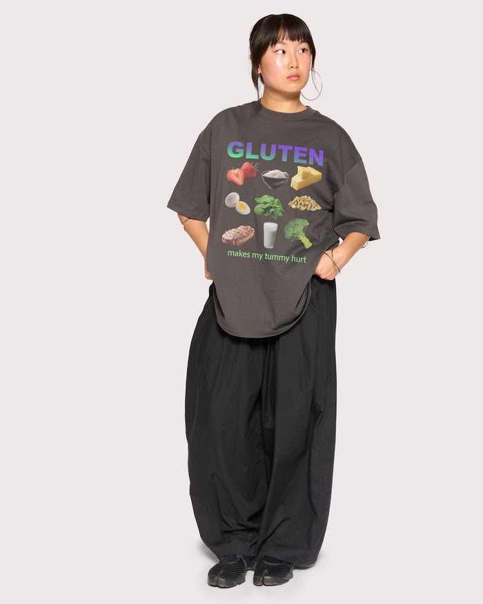 Gluten Starter Pack Charcoal Oversized Tee