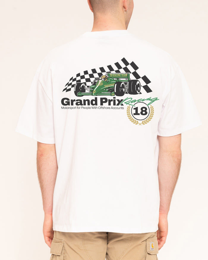 Grand Prix Racing White Oversized Tee