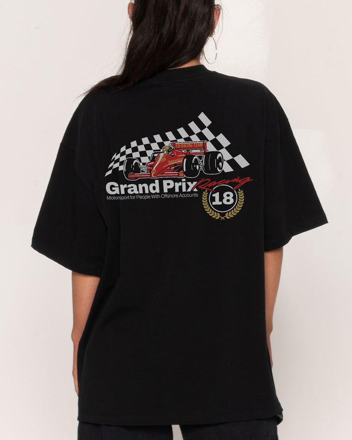 Grand Prix Racing Black Oversized Tee