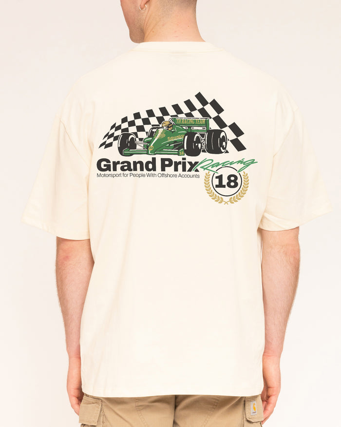 Grand Prix Racing Natural Oversized Tee