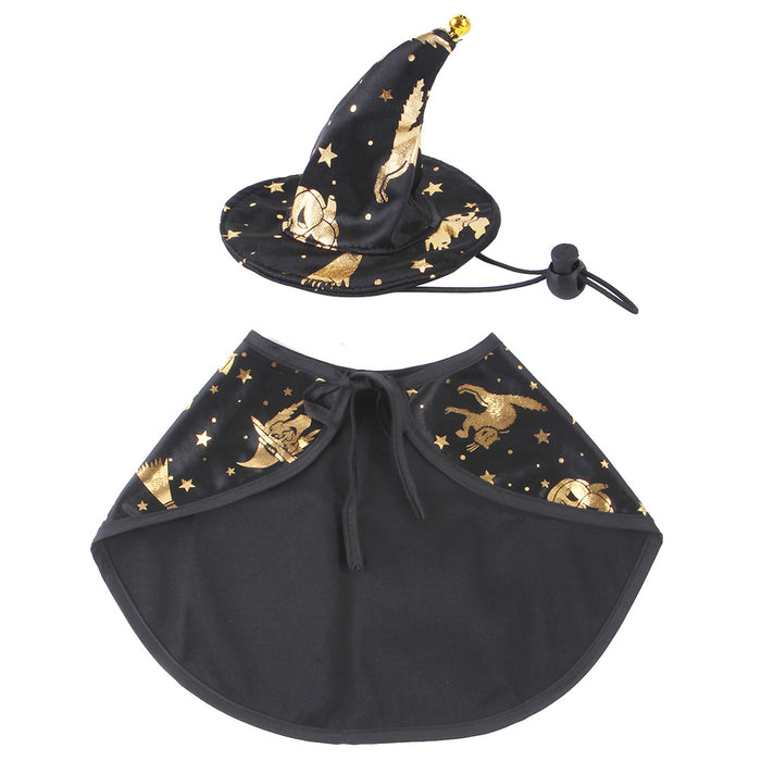Halloween Wizard Cloak and Hat Costume