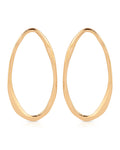 Hammered Large Oval Earrings