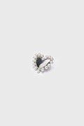 Heart shaped brooch with pearls