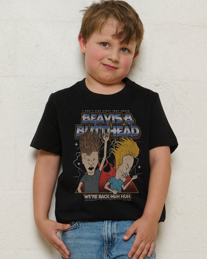 Heh Heh Metalheads Black Kids T-Shirt