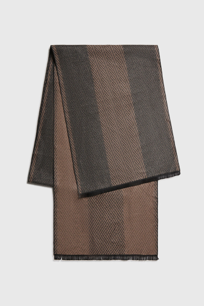 Herringbone brushed scarf