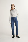High rise 90's straight leg fit jean