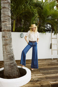 High waist extra wide leg jeans