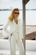 High waist pant with ribbon