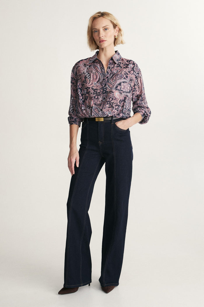 High waist straight jean