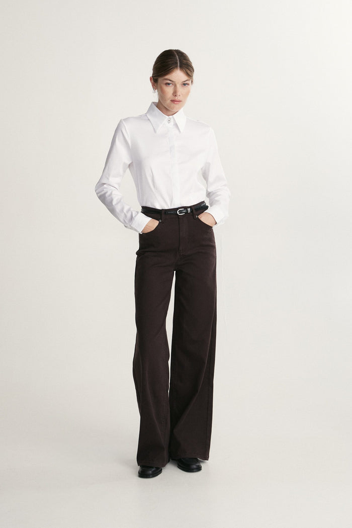 High waist straight jean