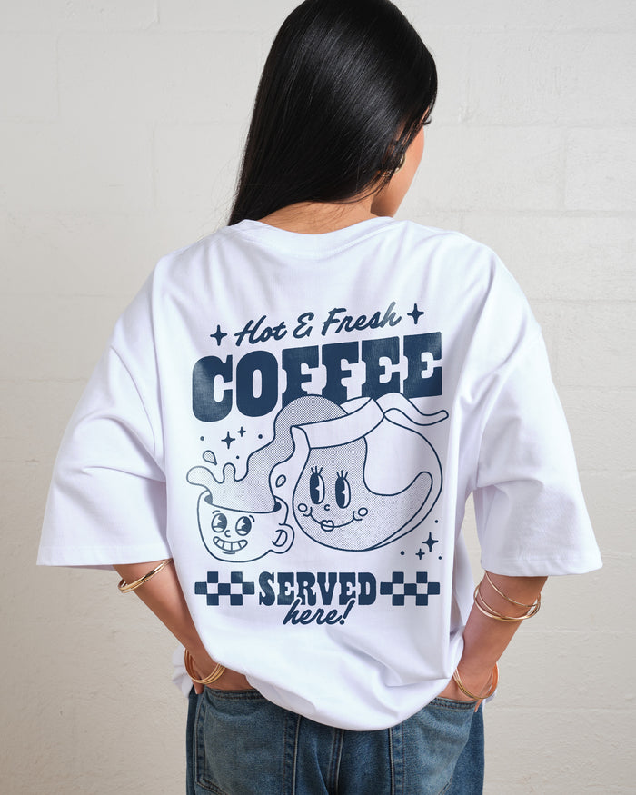 Hot & Fresh Coffee Oversized Tee Online Australia