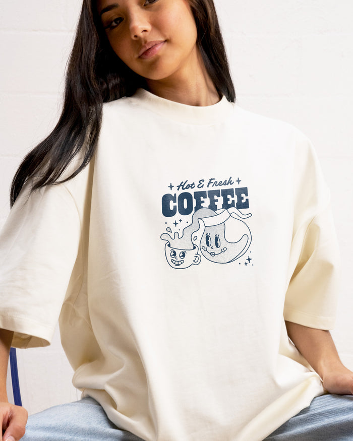 Hot & Fresh Coffee Oversized Tee Online Australia