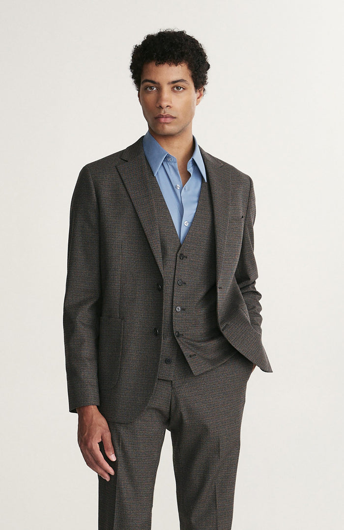 Houndstooth fitted blazer