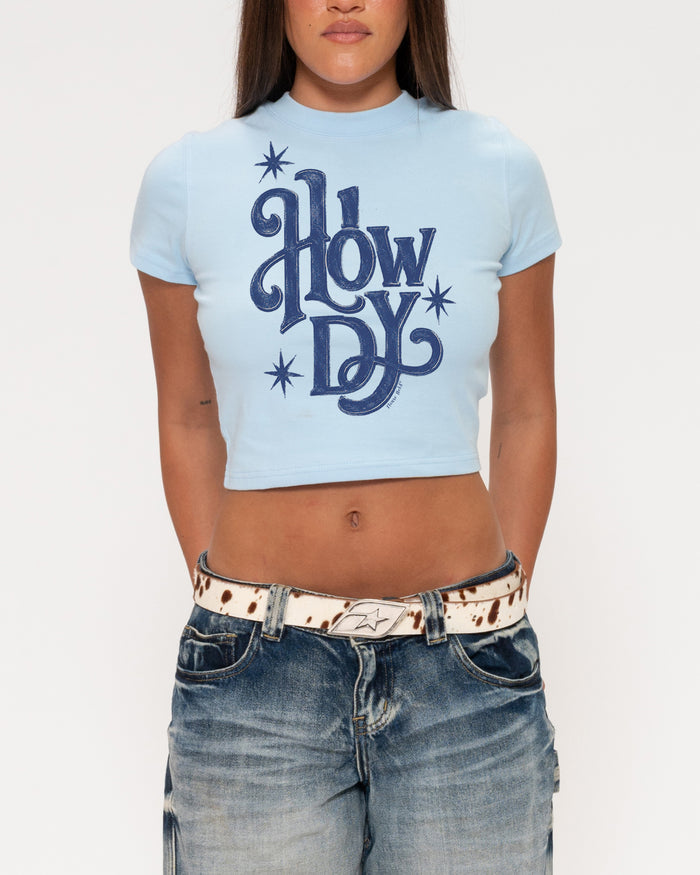 Howdy Blue Baby Tee