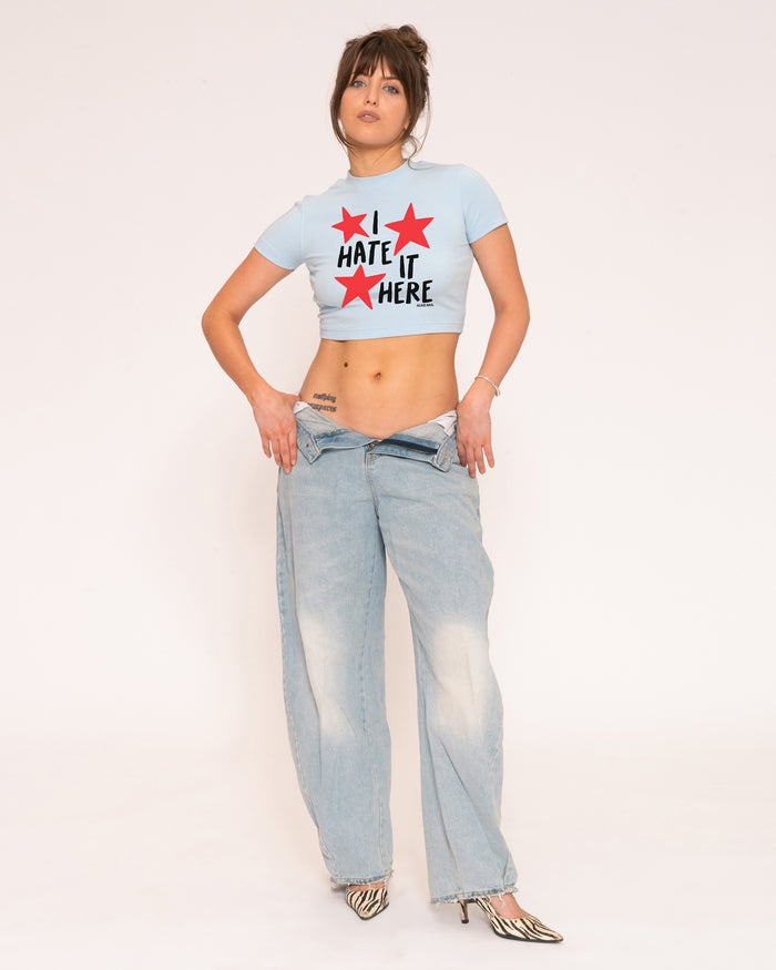 I Hate It Here Blue Baby Tee