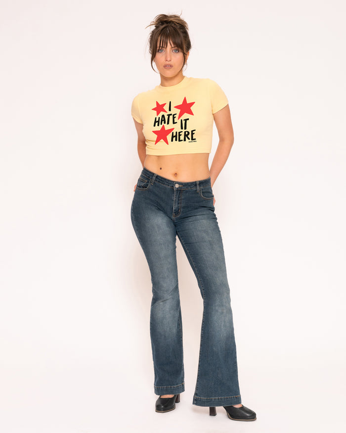 I Hate It Here Yellow Baby Tee
