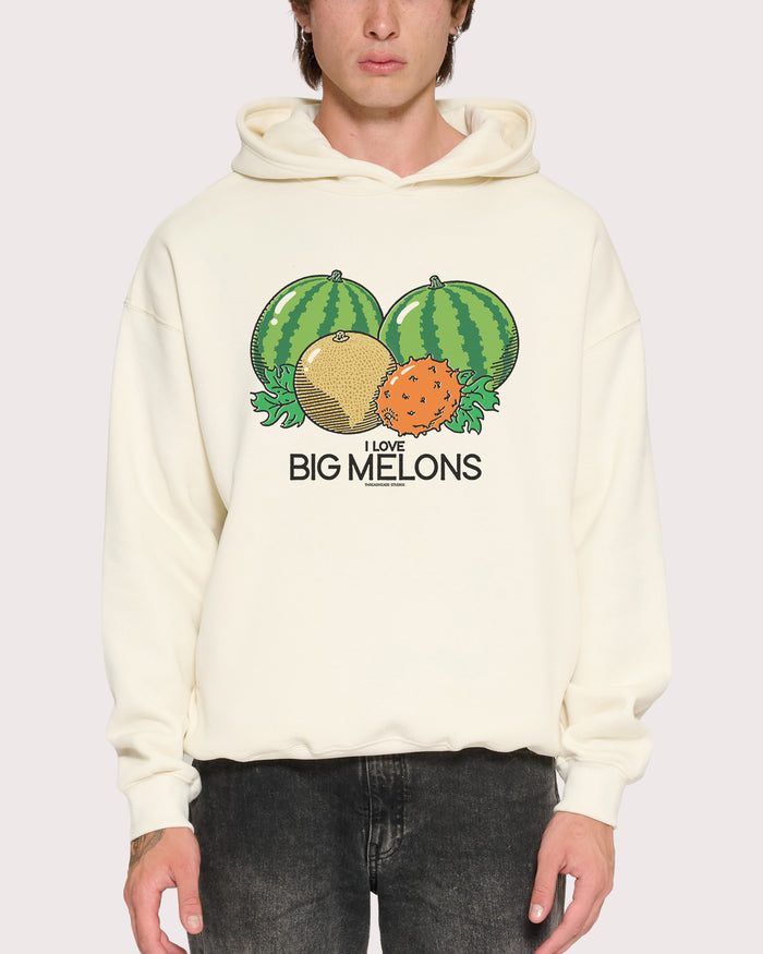 I Love Big Melons Natural Hoodie