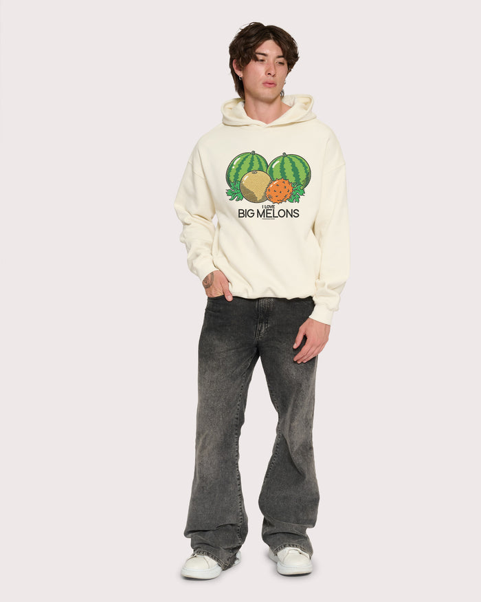 I Love Big Melons Natural Hoodie