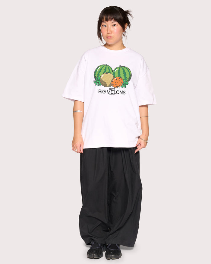 I Love Big Melons White Oversized Tee