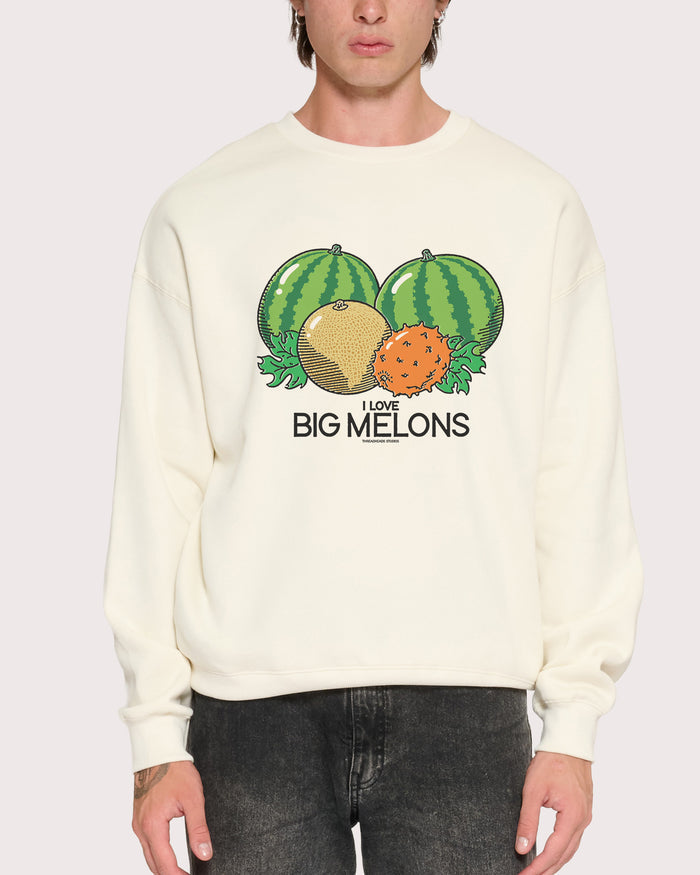I Love Big Melons Natural Sweatshirt