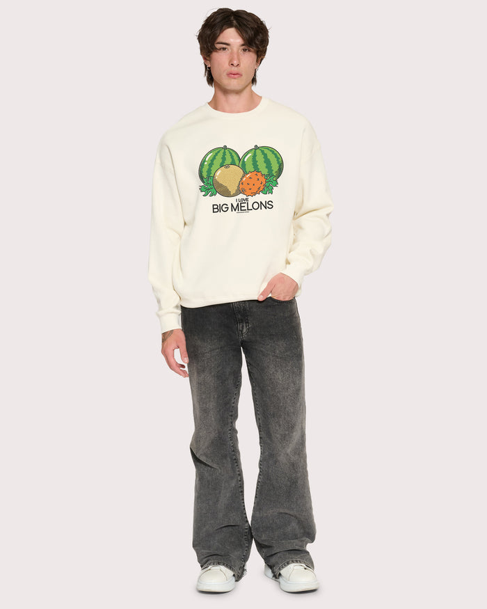 I Love Big Melons Natural Sweatshirt