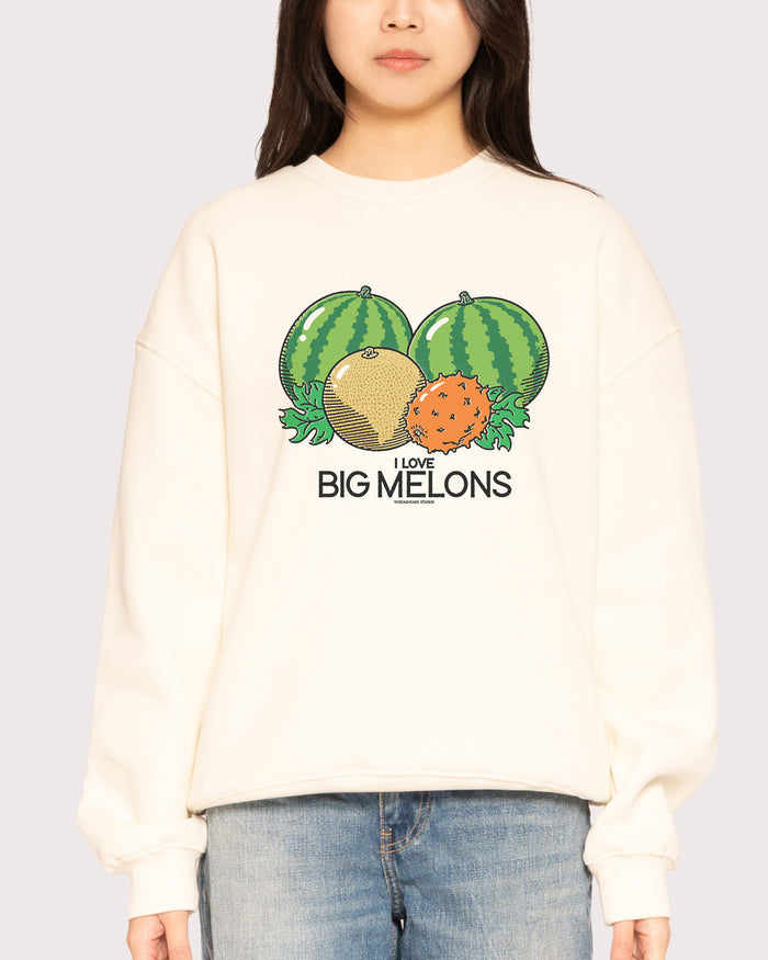 I Love Big Melons Natural Sweatshirt