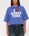 I Love Honky Tonk Purple Boxy Crop Tee