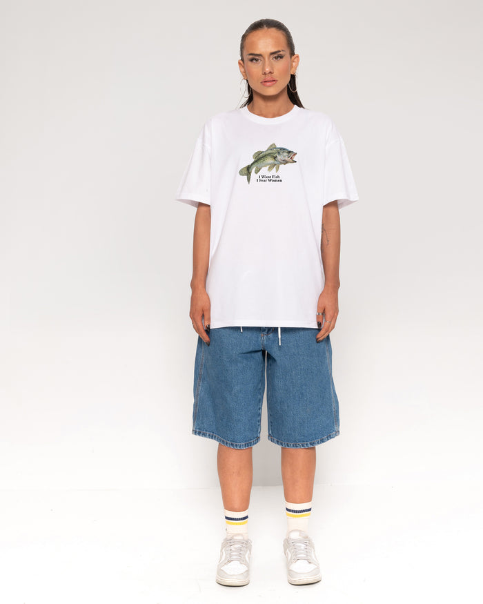 I Want Fish,I Fear Women White T-Shirt