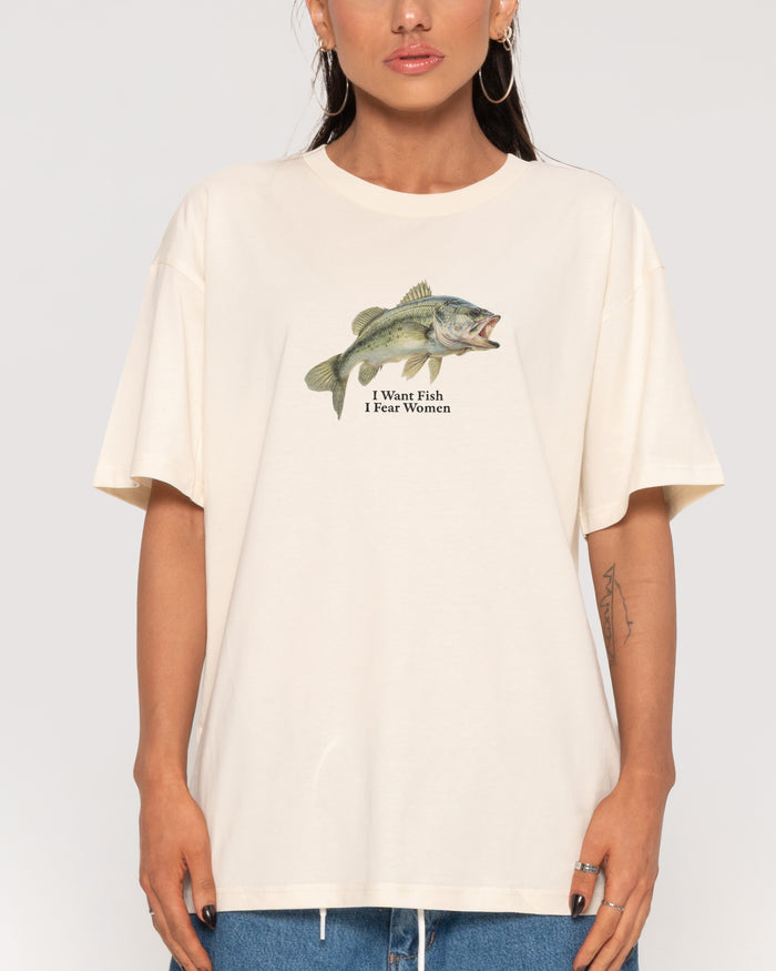 I Want Fish,I Fear Women Natural T-Shirt