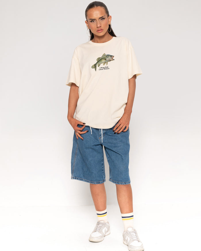 I Want Fish,I Fear Women Natural T-Shirt