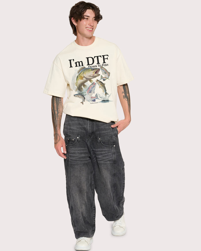 I’m DTF Natural Oversized Tee