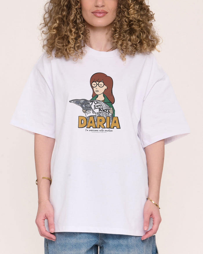 I’m Overcome with Emotion White Oversized Tee