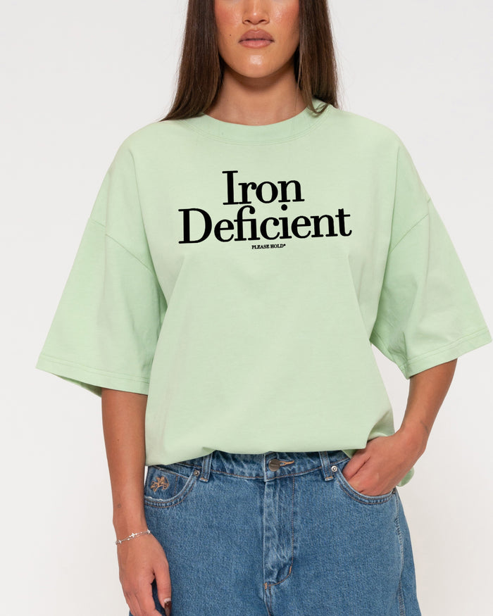 Iron Deficient Green Boxy Crop Tee