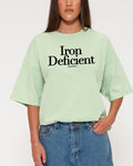 Iron Deficient Green Boxy Crop Tee