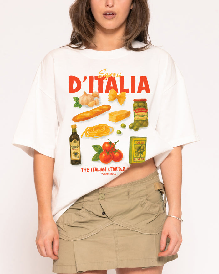 Italian Starter Pack Boxy Crop Tee