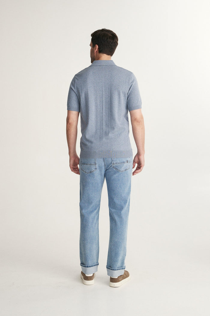 Johnny collar argyle short sleeve polo