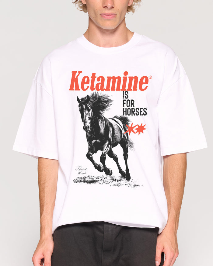 Ketamine is for Horses White Oversized Tee