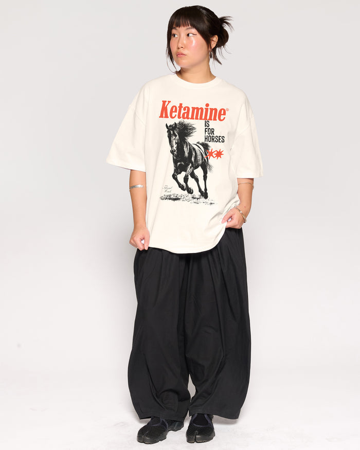 Ketamine is for Horses Natural Oversized Tee