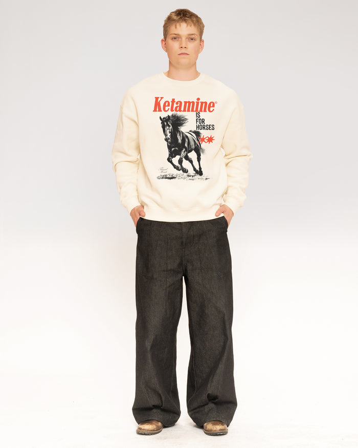 Ketamine is for Horses Natural Sweatshirt
