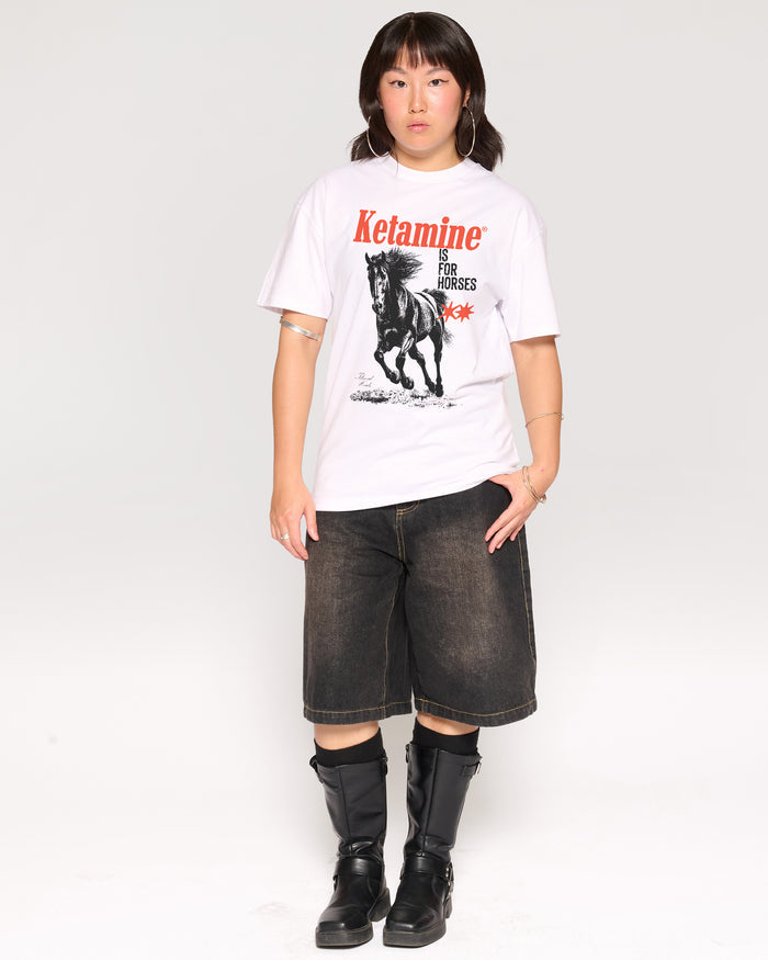 Ketamine is for Horses White T-Shirt