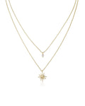 Layered Starburst Crystal Necklace