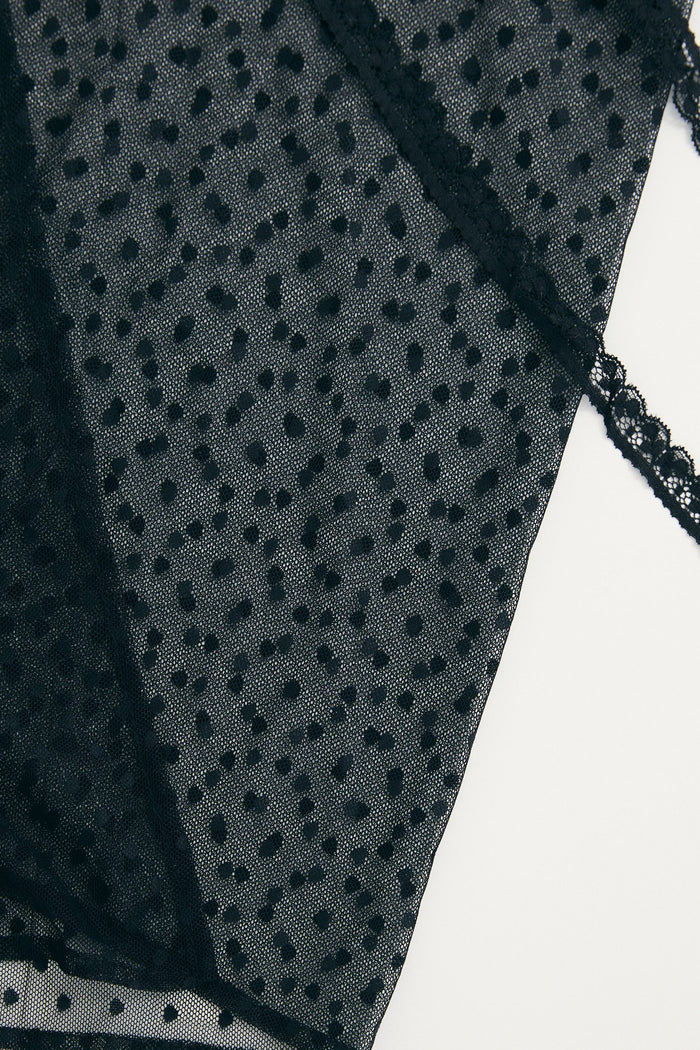 Layering lace tie skirt