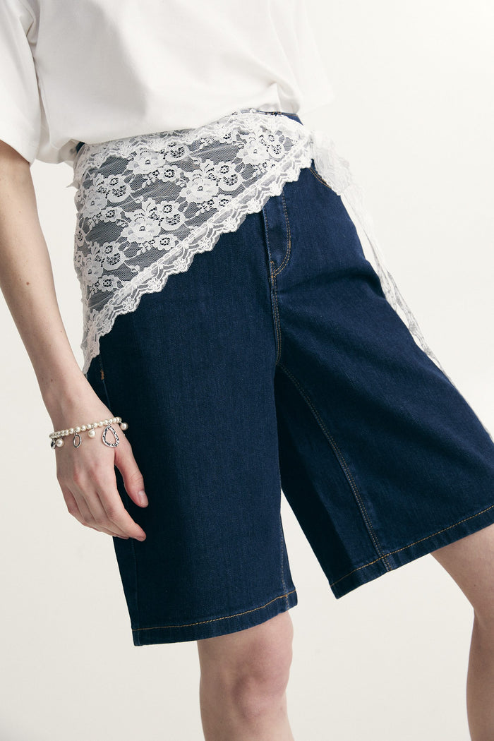 Layering lace triangle skirt