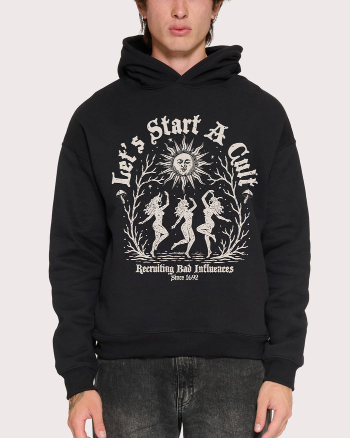Let's Start a Cult Black Hoodie